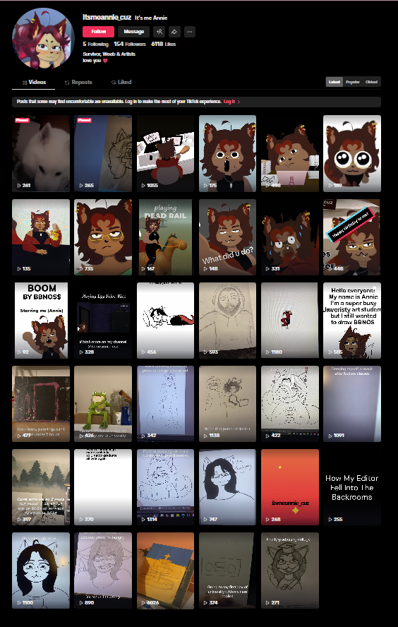 artist TikTok page